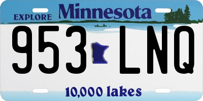 MN license plate 953LNQ