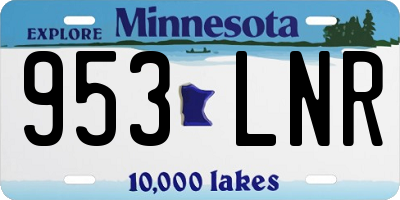 MN license plate 953LNR