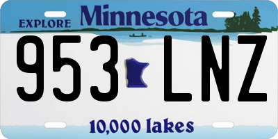 MN license plate 953LNZ