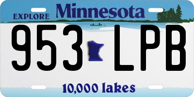 MN license plate 953LPB