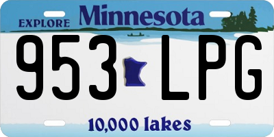 MN license plate 953LPG