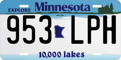 MN license plate 953LPH