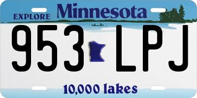 MN license plate 953LPJ