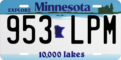MN license plate 953LPM
