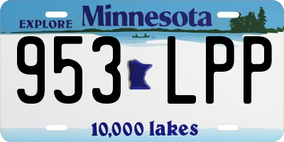 MN license plate 953LPP