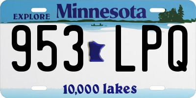 MN license plate 953LPQ