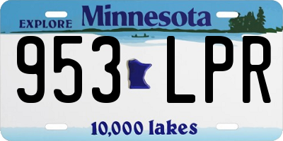 MN license plate 953LPR