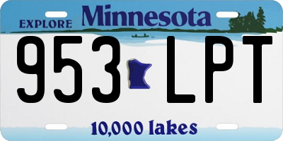 MN license plate 953LPT