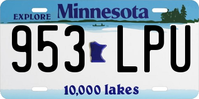 MN license plate 953LPU