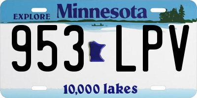 MN license plate 953LPV