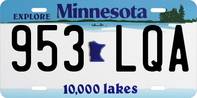 MN license plate 953LQA