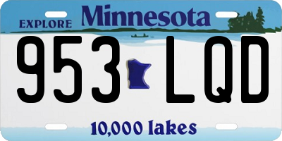 MN license plate 953LQD