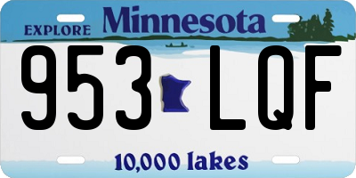 MN license plate 953LQF