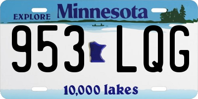 MN license plate 953LQG