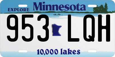 MN license plate 953LQH