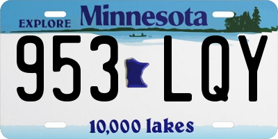 MN license plate 953LQY