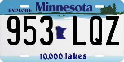 MN license plate 953LQZ