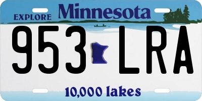 MN license plate 953LRA