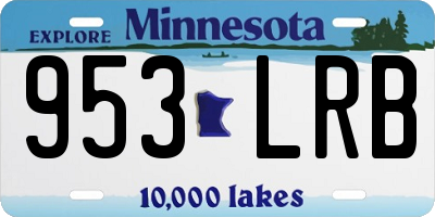 MN license plate 953LRB