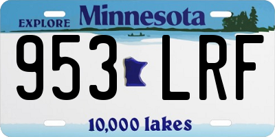 MN license plate 953LRF