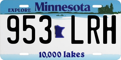MN license plate 953LRH