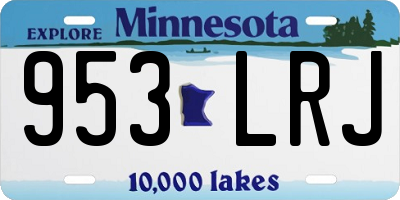 MN license plate 953LRJ