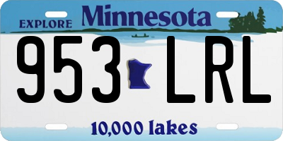 MN license plate 953LRL
