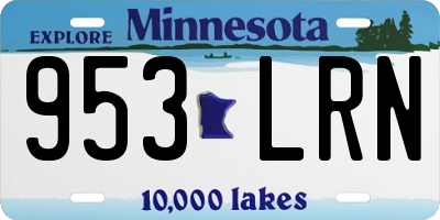 MN license plate 953LRN