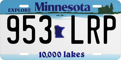MN license plate 953LRP