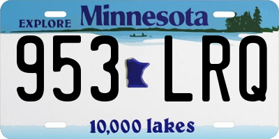 MN license plate 953LRQ
