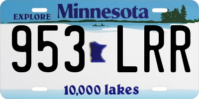 MN license plate 953LRR
