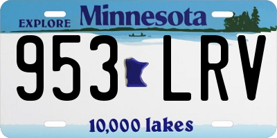MN license plate 953LRV