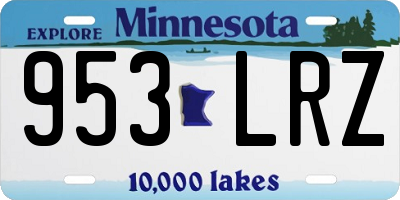 MN license plate 953LRZ