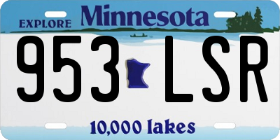 MN license plate 953LSR