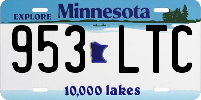 MN license plate 953LTC