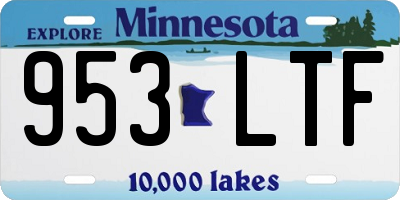 MN license plate 953LTF