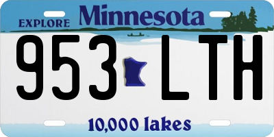 MN license plate 953LTH