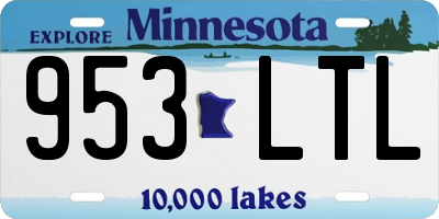 MN license plate 953LTL