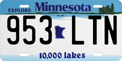 MN license plate 953LTN
