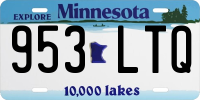 MN license plate 953LTQ