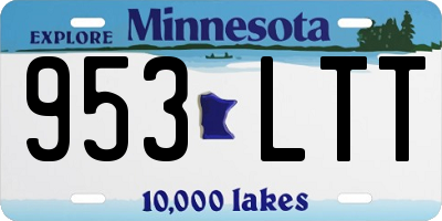 MN license plate 953LTT