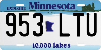 MN license plate 953LTU