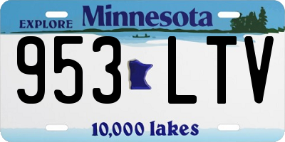 MN license plate 953LTV