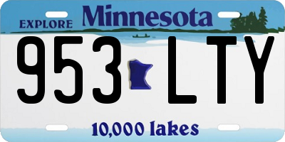 MN license plate 953LTY