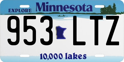 MN license plate 953LTZ