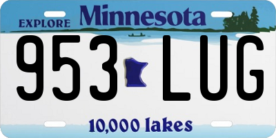 MN license plate 953LUG