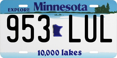 MN license plate 953LUL