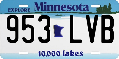 MN license plate 953LVB