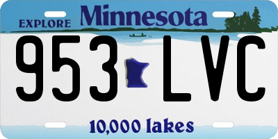 MN license plate 953LVC