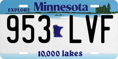 MN license plate 953LVF